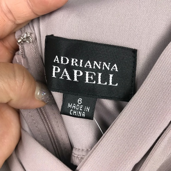 NWT Adrianna Papell Cameo Dusty Rose Dress Size 6 - Picture 7 of 8